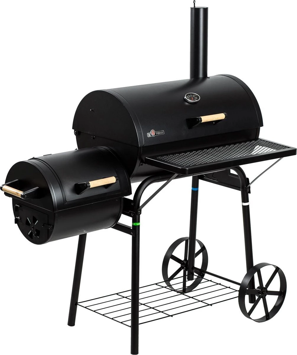 El Fuego Dakota - Barbecue - Smoker - Zwart - Grilloppervlak 66 X 41 Cm - Afmeting 132,5 X 66 X 122 Cm 13 El Fuego Dakota - Barbecue - Smoker - Zwart - Grilloppervlak 66 X 41 Cm - Afmeting 132,5 X 66 X 122 Cm - Afbeelding 13