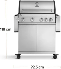 Burnhard Gas BBQ Big FRED Deluxe - 4 Branders - Incl. Keramische Infraroodbrander & Afdekhoes - Deluxe -Bbq Promotiewinkel 1063x1200 1
