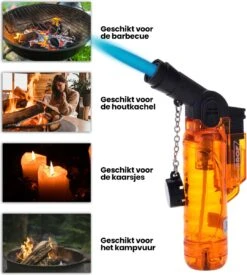 Prof Turbo Aansteker - Stormaansteker - Kaarsen - BBQ - Sigaren - 1 St -Bbq Promotiewinkel 1078x1200