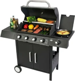 El Fuego San Angelo 4.1 Gasbarbecue - 5 Branders - Zwart -Bbq Promotiewinkel 1105x1200