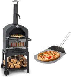 MaxxGarden Pizza Oven - Smoker Barbecue Op Hout, Houtskool Of Pellets - 45 X 65 X 158cm