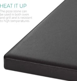 Navaris Pizzasteen XL Voor Oven En Barbecue - Rechthoekige Pizzaplaat 38 X 30 Cm - Inclusief Receptenboek - Keramisch Geglazuurd - Zwart -Bbq Promotiewinkel 1142x1200 4