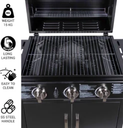 MaxxGarden Gas Barbecue - 3 Branders - Incl. Gratis BBQ Set -Bbq Promotiewinkel 1154x1200