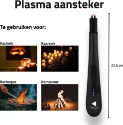 Oplaadbare Lange Elektrische Aansteker - Zwart - Duurzame Plasma Aansteker - Inclusief Cadeauverpakking - BBQ - Kaarsen 12 Oplaadbare Lange Elektrische Aansteker - Zwart - Duurzame Plasma Aansteker - Inclusief Cadeauverpakking - BBQ - Kaarsen -Bbq Promotiewinkel 1177x1200 1