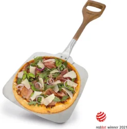 Boska Pizzaschep Barbecue - Kort Handvat - Stabiel - Aluminium - Eikenhout - BBQ Accessoires -Bbq Promotiewinkel 1177x1200