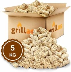 Aanmaakkrullen Voor BBQ Of Kachel | 5kg ECO FSC Gecertificeerd Aanmaakhout Barbecue - Biologisch En Duurzaam Aanmaakwokkels - Houtwol Wokkels - Barbeque Aansteker - Aanmaakblokjes - Accessoires - Ongeveer 400krullen -Bbq Promotiewinkel 1195x1200 1