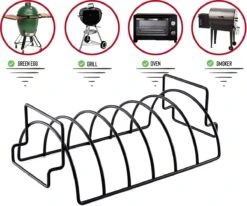 Rednas Sparerib Rek Bbq - Incl. Bakkwast - Bbq Rek - Bbq Accessoires - Rib Rack - Kiphouder - Bbq Gereedschap -Bbq Promotiewinkel 1200x1000 3