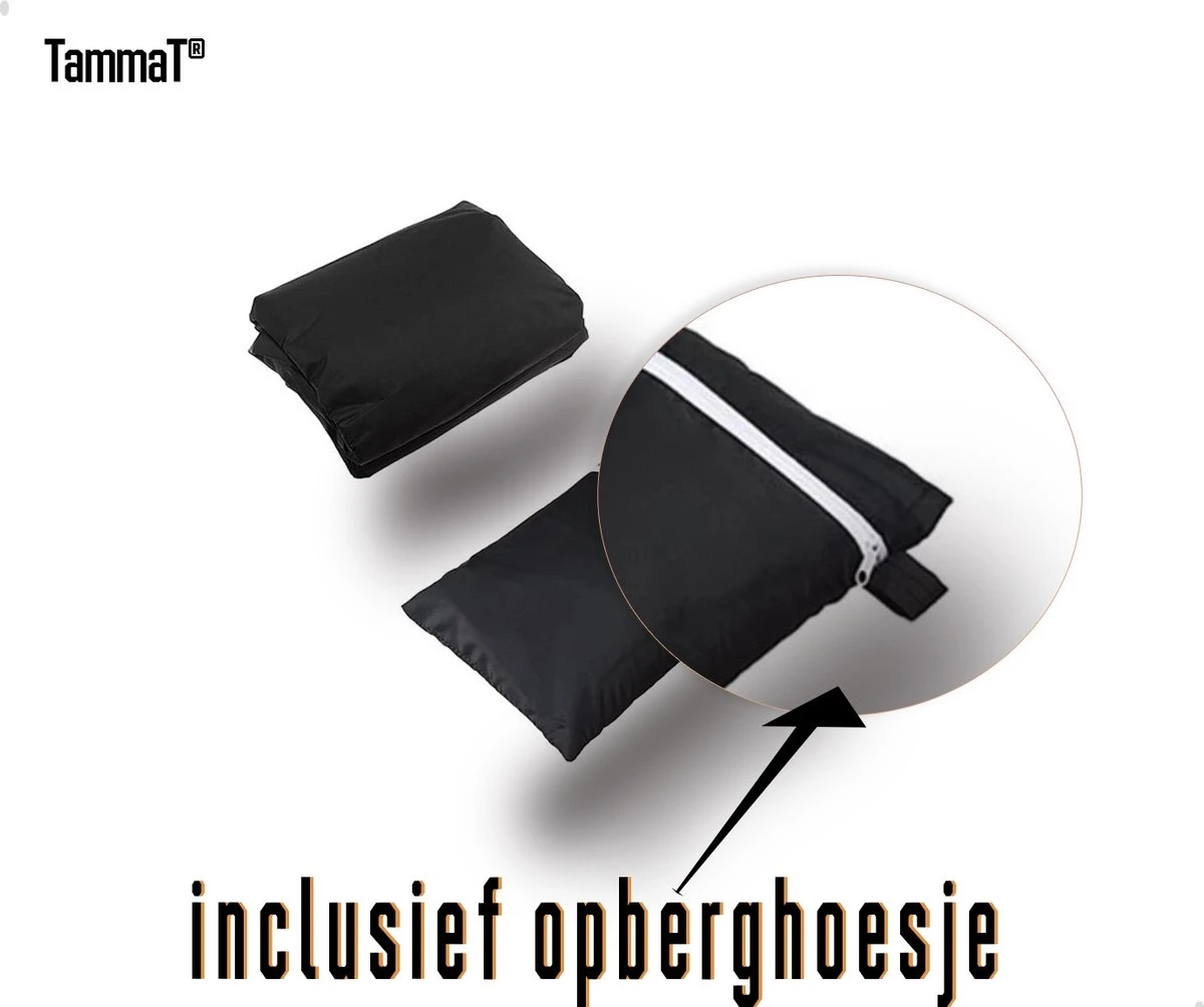 TammaT - BBQ Hoes - Waterdichte Beschermhoes - UV Bescherming - Maat L 170 X 61 X 117 Cm - Met Trekkoord 2 TammaT - BBQ Hoes - Waterdichte Beschermhoes - UV Bescherming - Maat L 170 X 61 X 117 Cm - Met Trekkoord - Afbeelding 2