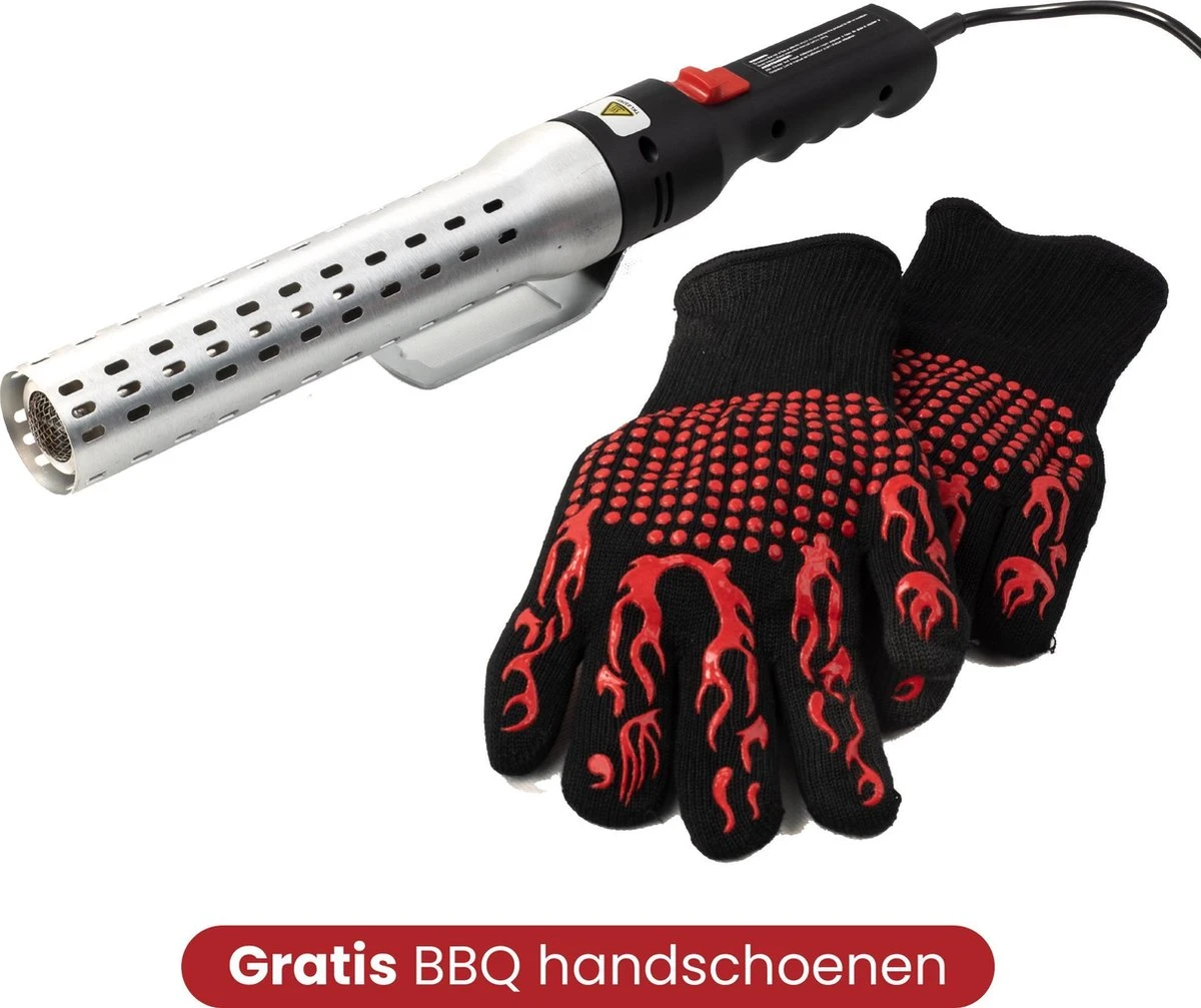 Bbq Aansteker Electrisch - Looftlighter - Bbq Starter - Bbq Accesoires - One Minute Lighter - Incl. Bbq Handschoenen - ®Stane 1 Bbq Aansteker Electrisch - Looftlighter - Bbq Starter - Bbq Accesoires - One Minute Lighter - Incl. Bbq Handschoenen - ®Stane