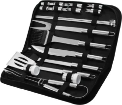 BBQ Barbecuegereedschapset- Barbecuegerei-sets - 20 Delig - Luxe RVS BBQ Accessoires - BBQ Set - BBQ Gereedschap + GRATIS Opbergtas - Barbecue | Grill | Buitenkeuken