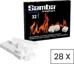Samba Aanmaakblokjes Wit - Kerosine - 896 Stuks - Omdoos -Bbq Promotiewinkel 1200x1038
