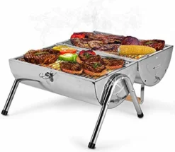 BBQ Collection Houtskoolbarbecue - Cilinder - Chroom -Bbq Promotiewinkel 1200x1046