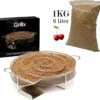 GrillX Cold Smoke Generator Met 1KG Kersen Rookmot - 6 Liter - Smokerbox - RVS Rookbox - Rookgenerator - Koud Roken - BBQ Accesoires