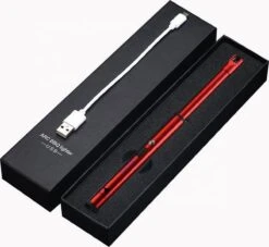Oplaadbare Lange Dunne Elektrische Aansteker - Duurzame Plasma Aansteker - Inclusief Cadeauverpakking - BBQ – Kaarsen – Rood -Bbq Promotiewinkel 1200x1101