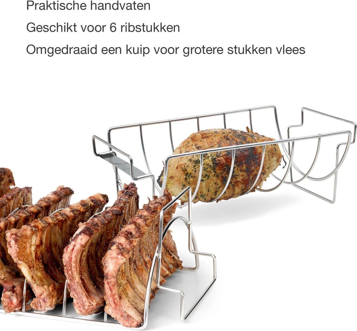 Barbecook Vlees & Ribrek - Spareribs Houder - RVS - Inox Barbecook Vlees & Ribrek - Spareribs Houder - RVS - Inox 5 Barbecook Vlees & Ribrek - Spareribs Houder - RVS - Inox Barbecook Vlees & Ribrek - Spareribs Houder - RVS - Inox - Afbeelding 5