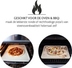 Boska Pizzasteen Deluxe Rechthoek - Voor De Oven - Knapperige Pizza's - 40x32 Cm - BBQ Accessoires -Bbq Promotiewinkel 1200x1131