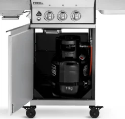 Burnhard Gas BBQ FRED JR. Deluxe - 2 Branders - Incl. Keramische Infraroodbrander & Afdekhoes - Deluxe -Bbq Promotiewinkel 1200x1135