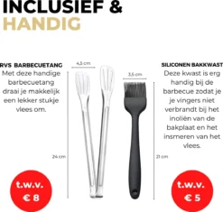 Ozocozy BBQ-ONE Houtskool Tafelbarbecue - Ø30 Cm- Zwart - Incl. Draagtas, Siliconen Bakkwast En RVS-Barbecuetang -Bbq Promotiewinkel 1200x1141