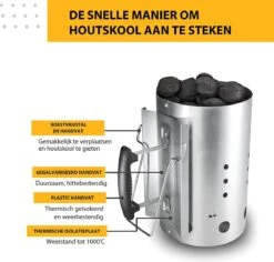 Kolen Starter GROOT - Brikettenstarter Met Veiligheidshandgreep - Snelstarter Voor Barbecue - BBQ Houtskool Starter -Bbq Promotiewinkel 1200x1146 2