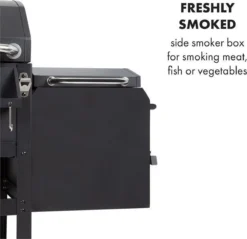 Klarstein Kingsville Double Barbecue - Houtskool- En Gasbarbecue - Smoker BBQ - Inclusief Deksels En Thermometer - Met 2 Roosters - Zwart -Bbq Promotiewinkel 1200x1161