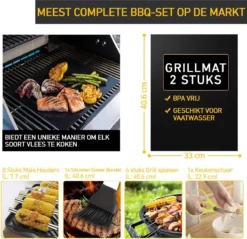 Saveur Royal® 35-delige Barbecue Gereedschapset In Roestvrij Staal - BBQ Grill Set Met Draagtas - Barbecuegerei-sets - Barbecue Accessoires Gereedschap - 35-delig -Bbq Promotiewinkel 1200x1162 3