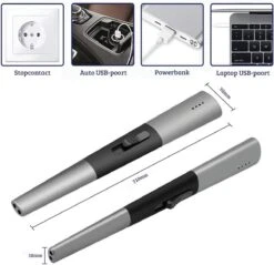 Allkinds Lange Elektrische Plasma Aansteker - USB Oplaadbaar - Vlamloze Elektrische Aansteker Voor Keuken, Kaars, BBQ Of Openhaard - Zwart - In- En Outdoor - Chique Design -Bbq Promotiewinkel 1200x1162 4