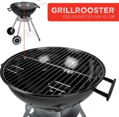 BBQ Collection Houtskoolbarbecue - Kogelbarbecue 45 X 60 Centimeter - Ronde Barbecue - Barbecue Op Wielen - Zwart - Metaal -Bbq Promotiewinkel 1200x1174 1