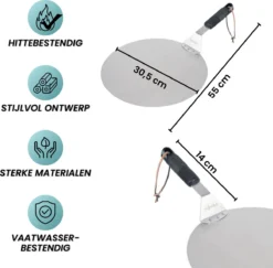 Nowad Pizzaschep RVS Rond - 30,5 Cm - PVC Handvat -Bbq Promotiewinkel 1200x1179 1