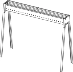 Spiedini Saté-bbq Bali 80 - Saté Houtskoolbarbecue Met Horizontaal Rooster - 80 Cm Lang, 11 Cm Breed - Materiaal: Gealuminiseerd Ijzer -Bbq Promotiewinkel 1200x1179