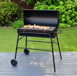 BBQ XL Houtskoolbarbecue - Cilindervorm - Grilloppervlak (LxB) 71 X 35 Cm - Zwart -Bbq Promotiewinkel 1200x1182 1
