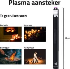 Oplaadbare Lange Elektrische Aansteker - Duurzame Plasma Aansteker - Inclusief Cadeauverpakking - BBQ - Kaarsen - Zwart 10 Oplaadbare Lange Elektrische Aansteker - Duurzame Plasma Aansteker - Inclusief Cadeauverpakking - BBQ - Kaarsen - Zwart -Bbq Promotiewinkel 1200x1187 11