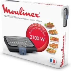 Moulinex BG134812 Barbecue Tafelblad Electrisch 2100W Zwart, Blauw, Zilver Barbecue -Bbq Promotiewinkel 1200x1194