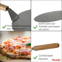Pizzaschep 30 Cm Voor Oven Of BBQ - Rond - RVS - Met Houten Handvat -Bbq Promotiewinkel 1200x1198 7