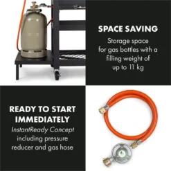 Klarstein Kingsville Double Barbecue - Houtskool- En Gasbarbecue - Smoker BBQ - Inclusief Deksels En Thermometer - Met 2 Roosters - Zwart -Bbq Promotiewinkel 1200x1200 109