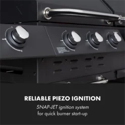 Klarstein Kingsville Double Barbecue - Houtskool- En Gasbarbecue - Smoker BBQ - Inclusief Deksels En Thermometer - Met 2 Roosters - Zwart -Bbq Promotiewinkel 1200x1200 110