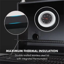 Klarstein Kingsville Double Barbecue - Houtskool- En Gasbarbecue - Smoker BBQ - Inclusief Deksels En Thermometer - Met 2 Roosters - Zwart -Bbq Promotiewinkel 1200x1200 112