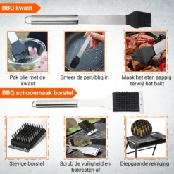 BBQ Accesoires Gereedschapset Koffer Set Tang Borstel Schort Barbecue Dagdeals - Chef Cook BBQ Accessoires Set 13 BBQ Accesoires Gereedschapset Koffer Set Tang Borstel Schort Barbecue Dagdeals - Chef Cook BBQ Accessoires Set -Bbq Promotiewinkel 1200x1200 165