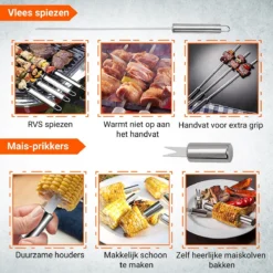BBQ Accesoires Gereedschapset Koffer Set Tang Borstel Schort Barbecue Dagdeals - Chef Cook BBQ Accessoires Set 14 BBQ Accesoires Gereedschapset Koffer Set Tang Borstel Schort Barbecue Dagdeals - Chef Cook BBQ Accessoires Set -Bbq Promotiewinkel 1200x1200 166
