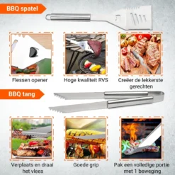 BBQ Accesoires Gereedschapset Koffer Set Tang Borstel Schort Barbecue Dagdeals - Chef Cook BBQ Accessoires Set 15 BBQ Accesoires Gereedschapset Koffer Set Tang Borstel Schort Barbecue Dagdeals - Chef Cook BBQ Accessoires Set -Bbq Promotiewinkel 1200x1200 167