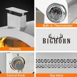 Bighorn Outdoor Edelstaal Gas Pizza Oven - Draagbare Gas Barbecue - Edelstaal -Model SRGG20001 -Bbq Promotiewinkel 1200x1200 177