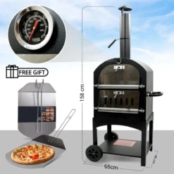 MaxxGarden Pizza Oven - Smoker Barbecue Op Hout, Houtskool Of Pellets - 45 X 65 X 158cm -Bbq Promotiewinkel 1200x1200 208