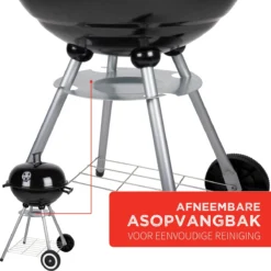BBQ Collection Houtskoolbarbecue - Kogelbarbecue 45 X 60 Centimeter - Ronde Barbecue - Barbecue Op Wielen - Zwart - Metaal -Bbq Promotiewinkel 1200x1200 216