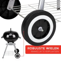 BBQ Collection Houtskoolbarbecue - Kogelbarbecue 45 X 60 Centimeter - Ronde Barbecue - Barbecue Op Wielen - Zwart - Metaal -Bbq Promotiewinkel 1200x1200 217