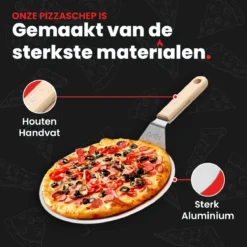 GrillX Pizzaschep Met Pizzasnijder - 30cm - In Luxe Doos - Pizzaspatel Voor BBQ & Oven - BBQ Accesoires Gereedschap -Bbq Promotiewinkel 1200x1200 309