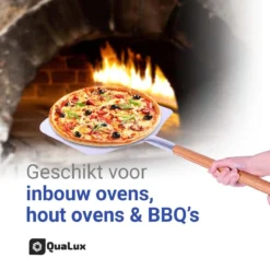 Qualux Pizzaschep Tweedelig – Pizzaschep Voor BBQ – Ophangbaar – Hout/rvs -Bbq Promotiewinkel 1200x1200 313