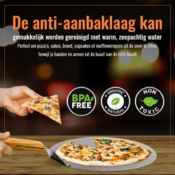 Inpro Pizzaschep RVS - Rond - Voor BBQ En Oven - Pizzaspatel - Taartschep - Houten Handvat - BBQ Gereedschap - Keukengerei - 30 Cm Diameter - Spatel -Bbq Promotiewinkel 1200x1200 324