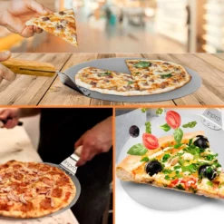 Inpro Pizzaschep RVS - Rond - Voor BBQ En Oven - Pizzaspatel - Taartschep - Houten Handvat - BBQ Gereedschap - Keukengerei - 30 Cm Diameter - Spatel -Bbq Promotiewinkel 1200x1200 326