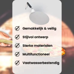 Nowad Pizzaschep RVS Rond - 30,5 Cm - PVC Handvat -Bbq Promotiewinkel 1200x1200 344