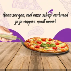Nowad Pizzaschep RVS Rond Voor BBQ En Oven - 30,5 Cm - Pizzaspatel - Taartschep - Houten Handvat - Ophangbaar - Rond - Vaatwasbestendig - Keukenaccessoires -Bbq Promotiewinkel 1200x1200 359