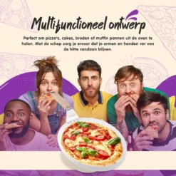 Nowad Pizzaschep RVS Rond Voor BBQ En Oven - 30,5 Cm - Pizzaspatel - Taartschep - Houten Handvat - Ophangbaar - Rond - Vaatwasbestendig - Keukenaccessoires -Bbq Promotiewinkel 1200x1200 365